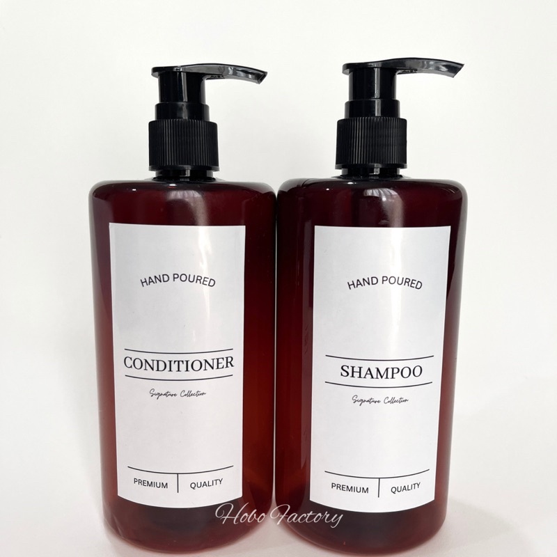 Jual Botol pump refill sabun shampoo 500ml coklat luxury aesthetic ...