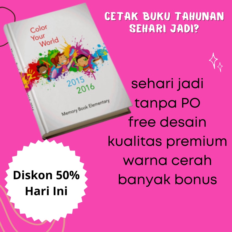 Jual [BUTAH B5] CETAK BUKU TAHUNAN SEKOLAH FULLCOLOR B5 HARDCOVER ...