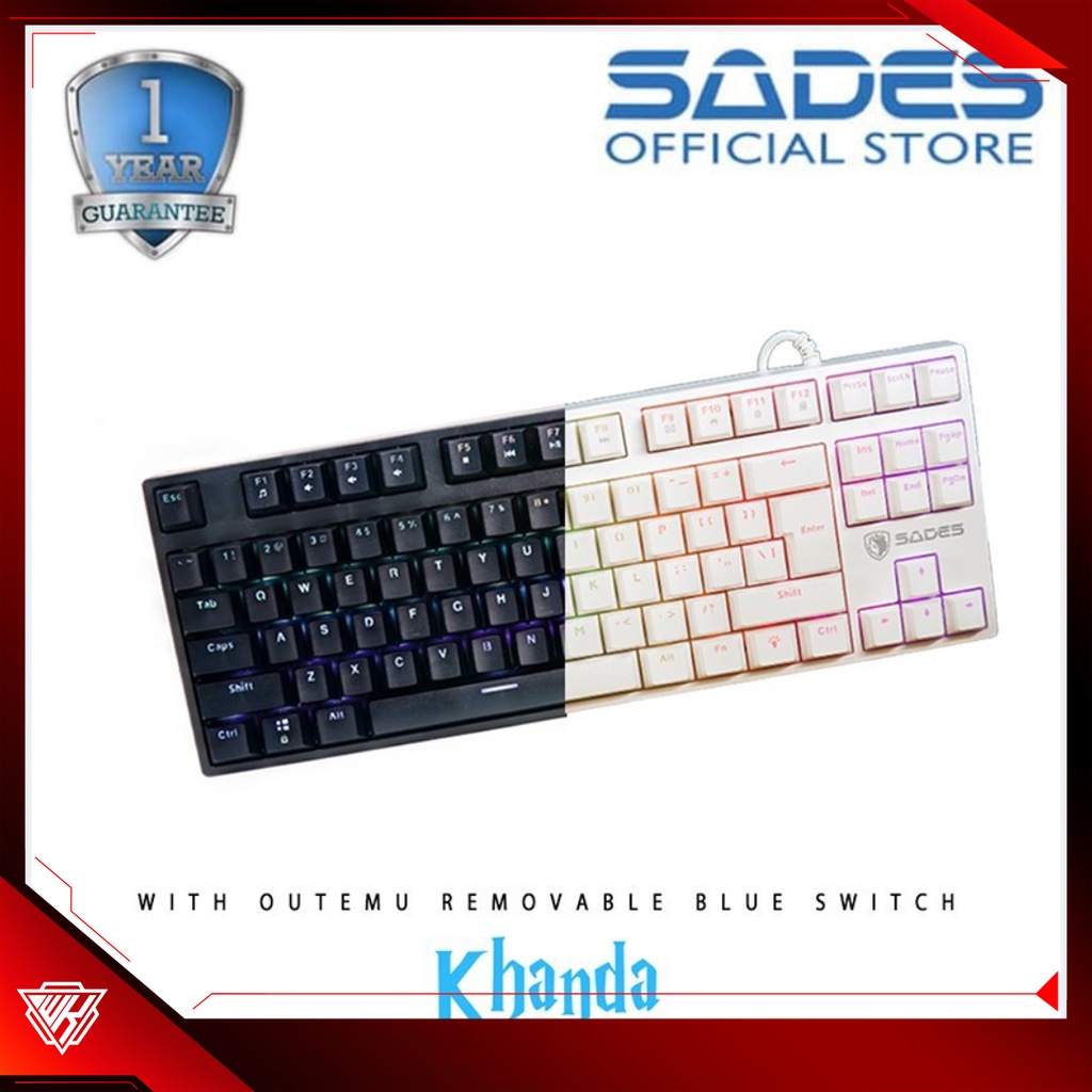 Jual Keyboard Gaming Mechanical TKL Sades Khanda / Removable Switch ...