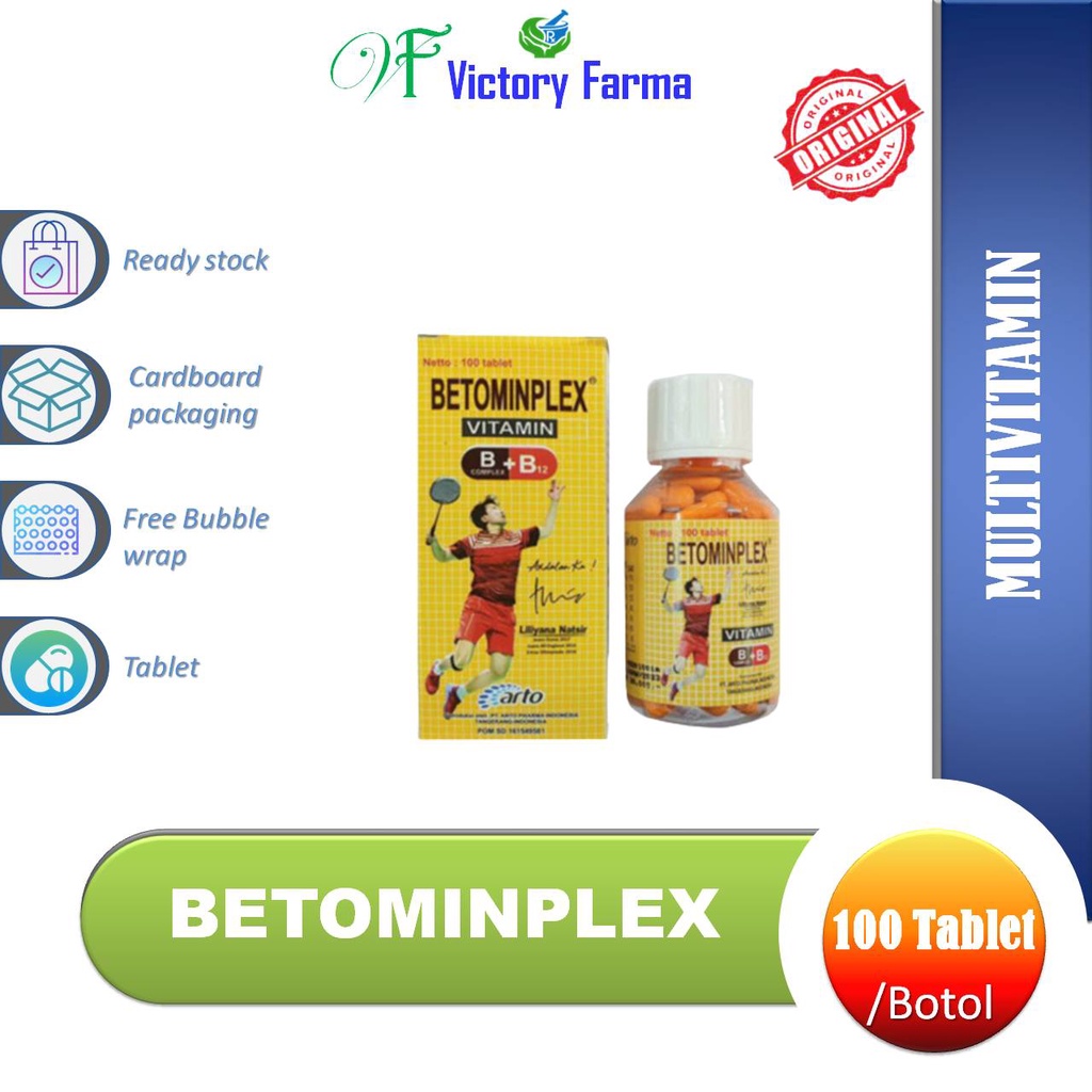 Jual Betominplex Botol @ 100 Tablet/ Multivitamin | Shopee Indonesia