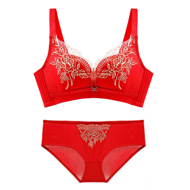 Jual [BH+CD] Bra Set Bra Push up BH Tanpa Kawat Renda Bralette Bra High ...