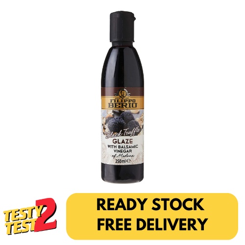 Jual Filippo Berio Black Truffle Balsamic Glaze Vinegar 250ML | Shopee ...