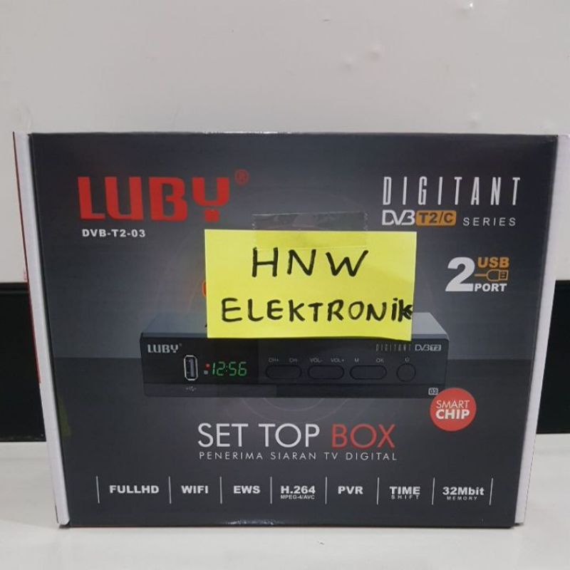 Jual set top box STB DVB T2 03 LUBY support Wifi Youtube TIKTOK 2 port
