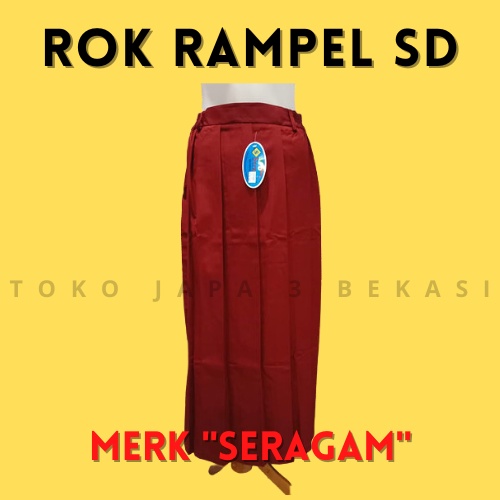 Jual Rok SD panjang/Rok SD Merah Panjang Rempel Merek Seragam Semua ...