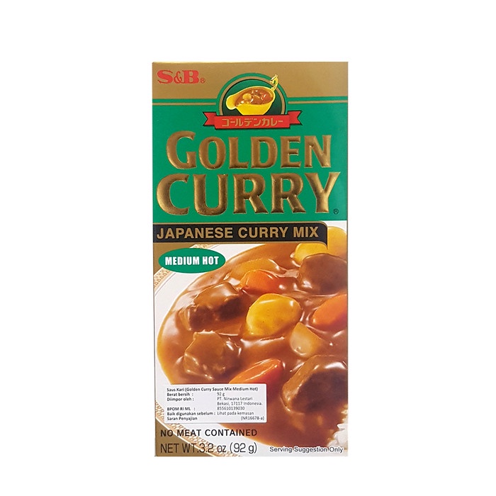 Jual S&B Golden Curry Japanese Mix Medium Hot / Saus Kari 92 Gr ...