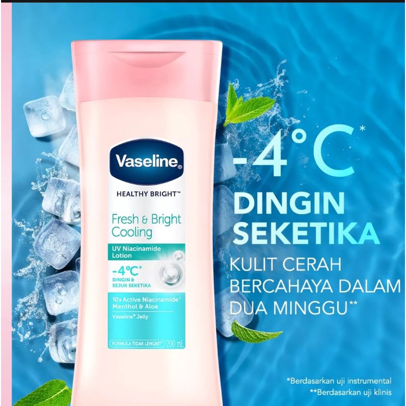  Foto zu Jual Vaseline Healthy Bright Fresh & Fair Cooling 100ml 