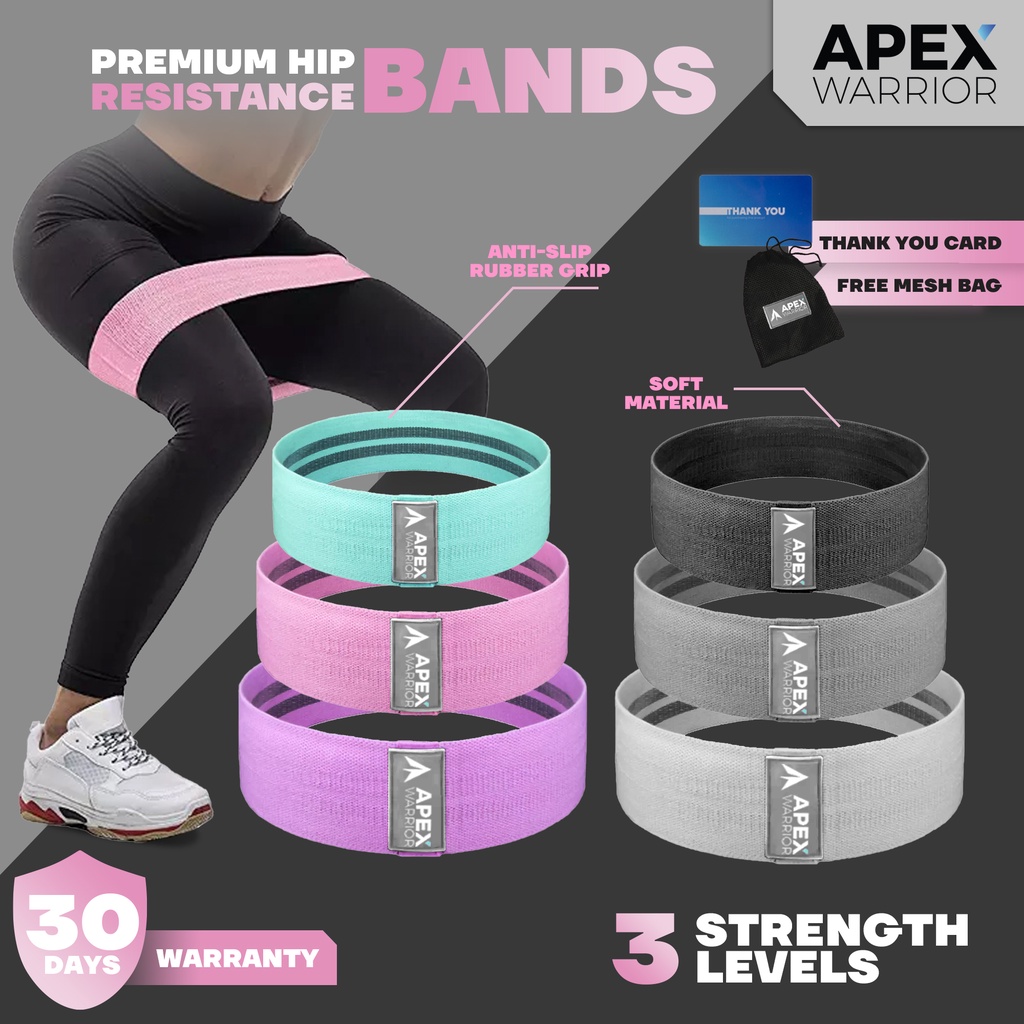 Jual Apex Warrior Hip Resistance Band Hip Band Squat Band 3 Levels