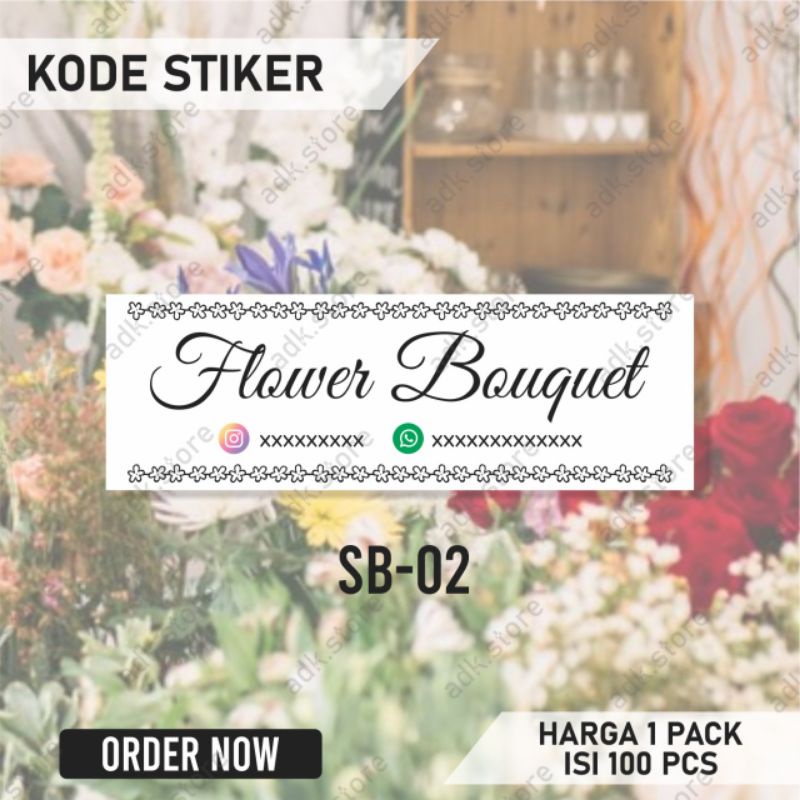 Jual [1 Pack] Stiker Bouquet Stiker Label Buket Stiker Label Shopee Indonesia