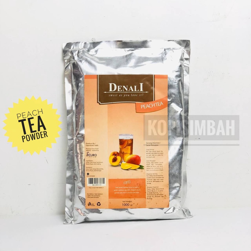 Jual Powder DENALI PEACH TEA 1 Kg Bubuk Minuman Teh Rasa Buah Persik ...
