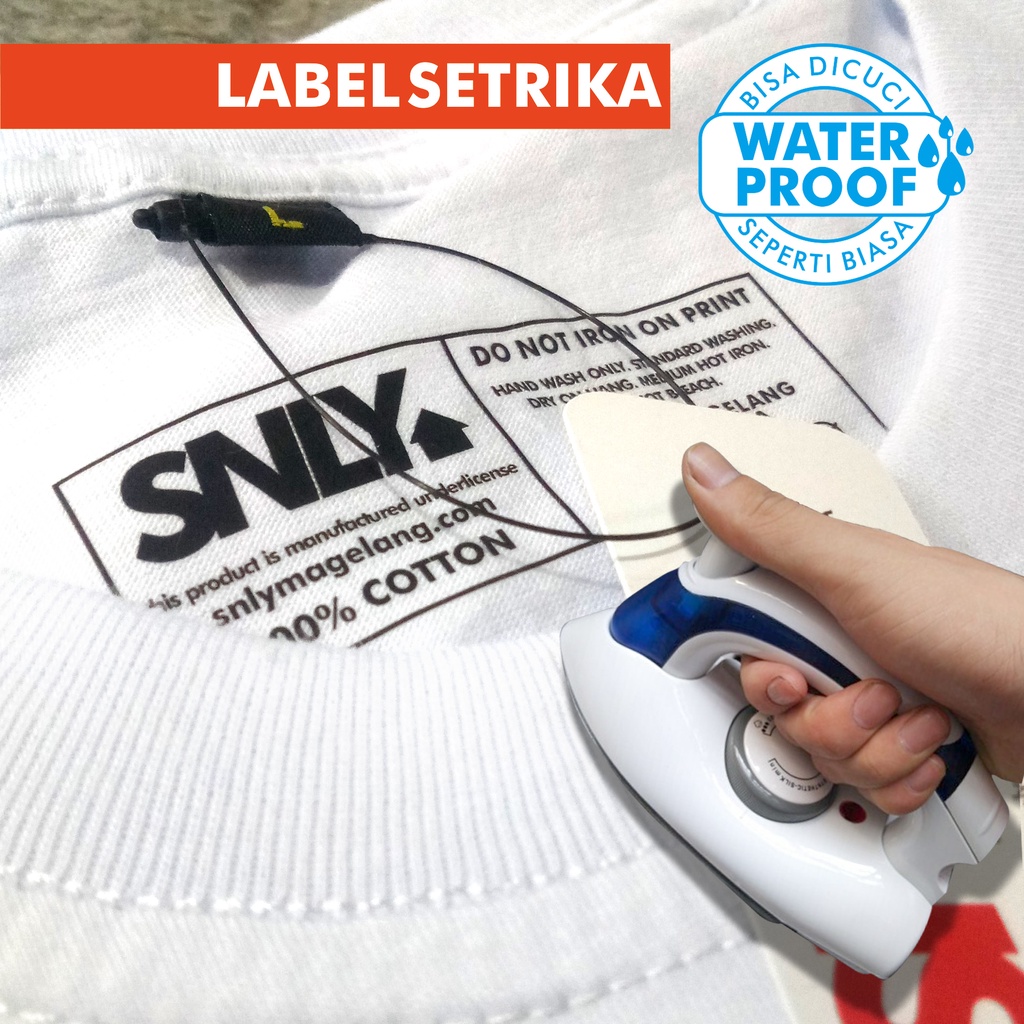 Jual Label Baju Setrika Custom Transparan & Waterproof DTF | Shopee ...