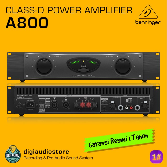 Jual Power Amplifier Speaker Behringer A800 2 Channel X 400 Watt Class D Original Shopee
