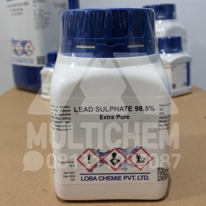 Jual LEAD II SULFATE / LEAD SULPHATE 98% EXTRA PURE (PBSO4) 500G ...