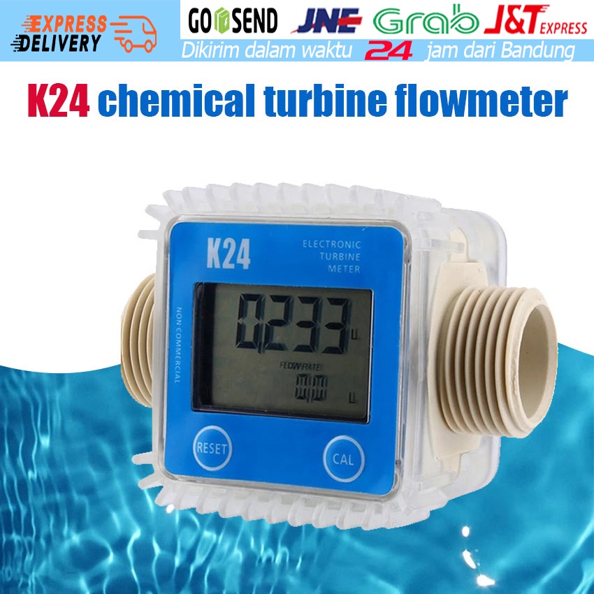 Jual K24 Digital Turbine Flowmeter Untuk Air Water Solar|Flow Meter Air ...