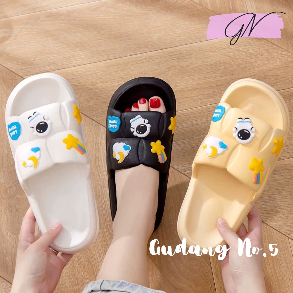 Jual Gn Sandal Selop Jelly Wanita Motif Astronot Import Balens Pvc Shopee Indonesia