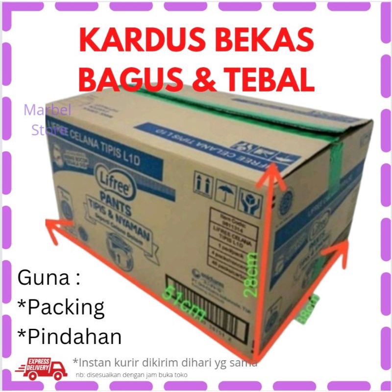 Jual KARDUS KARTON DUS BOX BEKAS BESAR TEBAL UNTUK PACKING ATAU ...