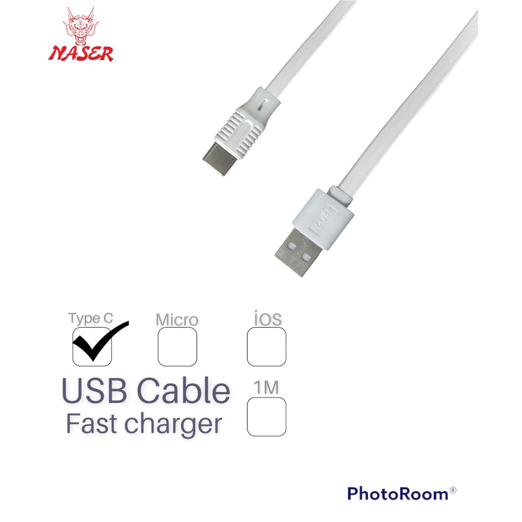 Jual KABEL DATA CHARGER NASER 2.1A GEPENG 1M PLUS PACK | Shopee Indonesia