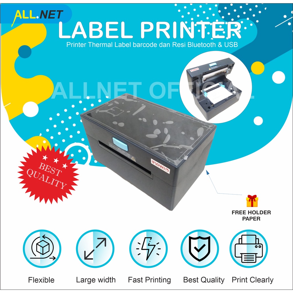 Jual Printer Barcode Thermal Label 100mm USB BLUETOOTH Cetak Label ...