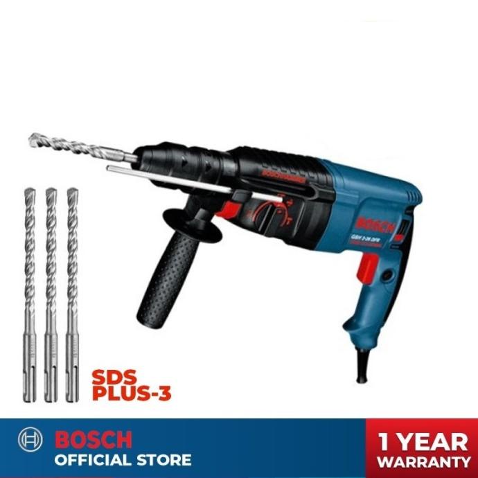Jual Bosch GBH 2-26 DRE Set Mesin Bor Rotary Hammer 26 mm Set | Shopee ...