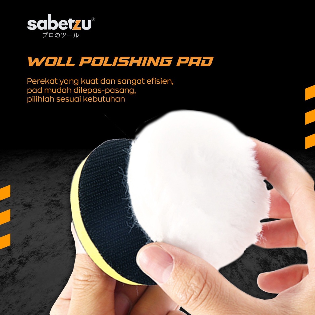 Jual Busa poles set 12pcs 4 inch sabetzu sponge polishing set spon pad ...