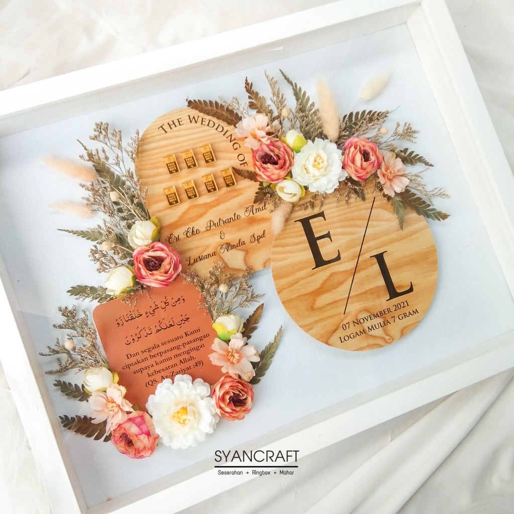 Jual MAHAR FRAME PERNIKAHAN 30X40CM / BINGKAI MAHAR | Shopee Indonesia