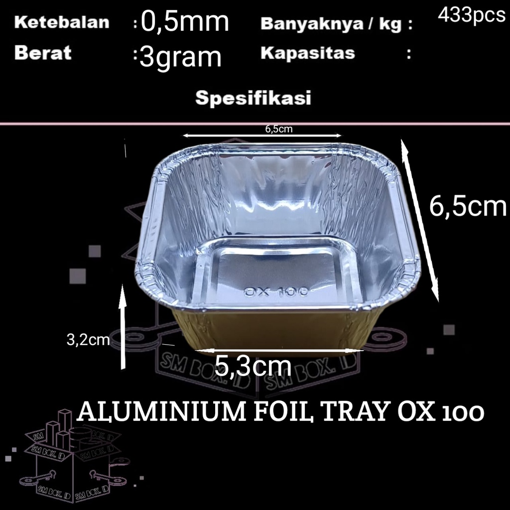 Jual Pcs Alumunium Foil Tray Ox Wadah Makanan Cup Aluminium