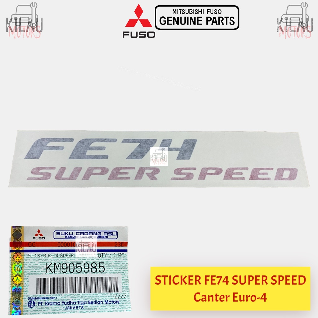 Jual Sticker Stiker Label FE74 SUPER SPEED Original Mitsubishi Canter ...