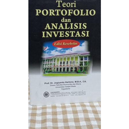 Jual Buku Teori Portofolio Dan Analisis Investasi Edisi Kesebelas ...