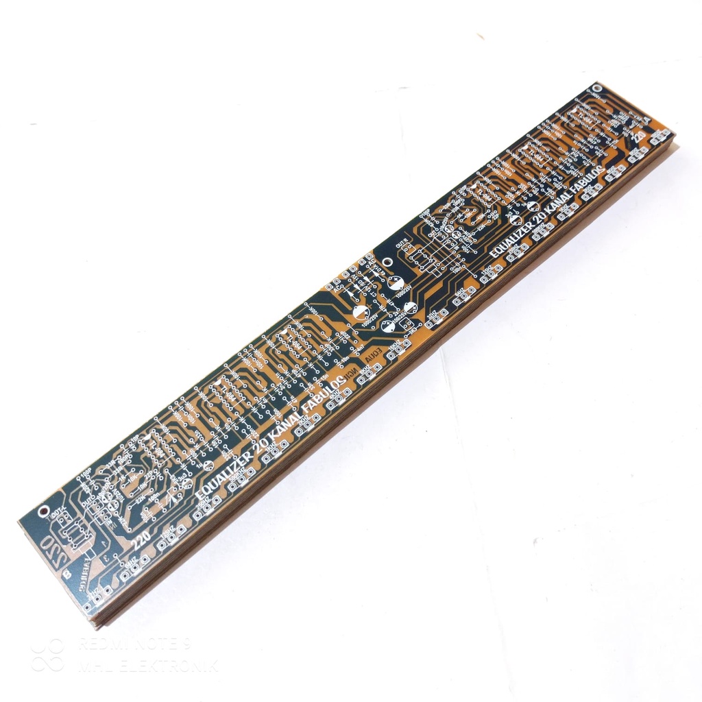 Jual PCB Equalizer 20 Channel Stereo Potensio Putar OpAmp Tone Control