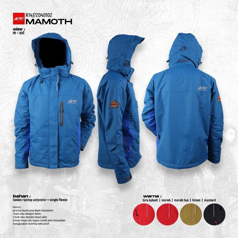 Jual Jaket Arei Rei Mamoth Crabler Hardshell Polar Fleece Pendaki