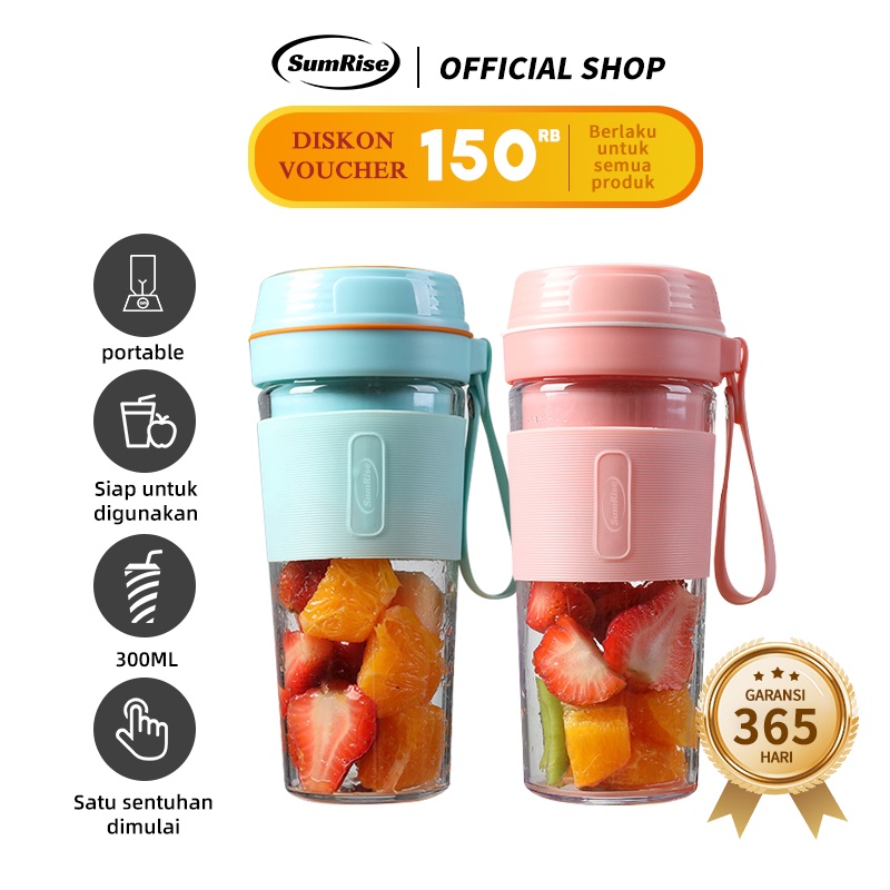 Jual Sumrise Blender Portable 300Ml Usb Juicer Mini Multifungsi 4 Mata Pisau juicer portable