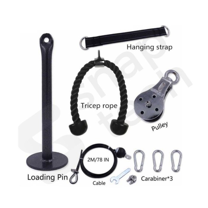 Jual Pulley Cable Machine Tricep Push Down Bicep Katrol with rope