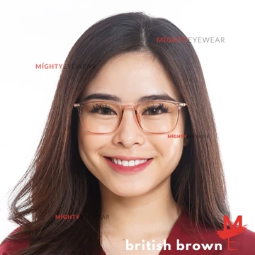 Kacamata Photochromic Dan Antiradiasi British Brown Mightyeyewear Minus Normal Wanita