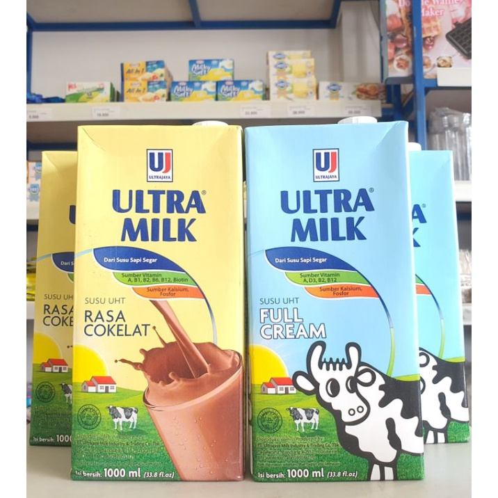 Jual Susu UHT Ultra Full Cream 1Liter / Susu Ultra Cokelat 1 Liter