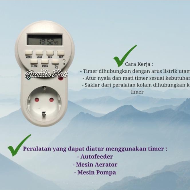 Jual Timer Digital Peralatan Kolam Koi Satuan Detik Komponen Listrik