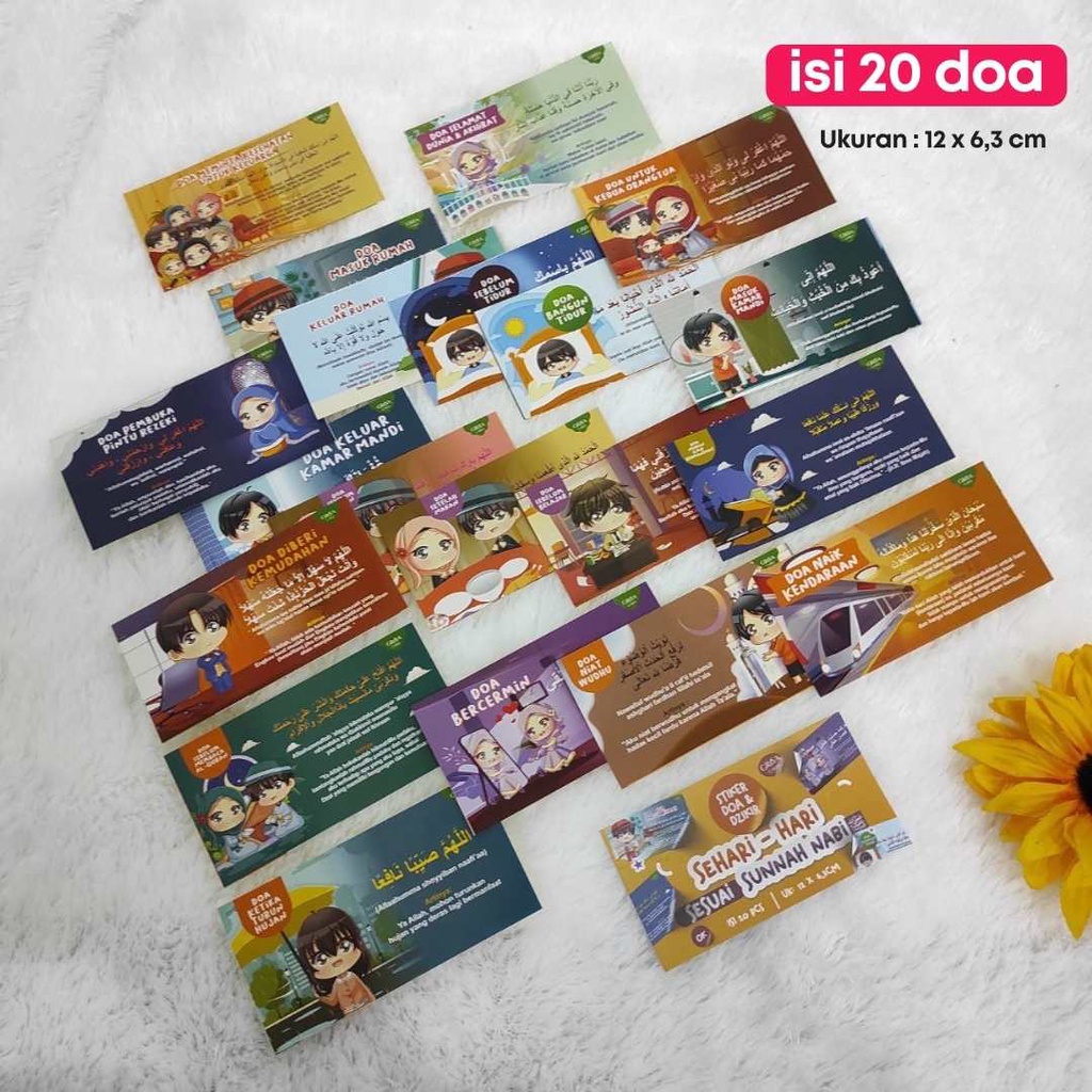 Jual ISI 20PCS | STIKER DOA SEHARI-HARI | SIZE 12x6,3CM | sticker ...