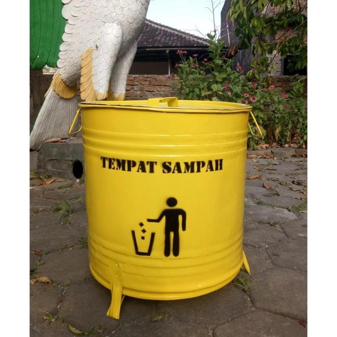 Jual Tempat Sampah Drum Besi Besar L Bakar Pot Tong Besi Praktis Murah Fg Fg Shopee