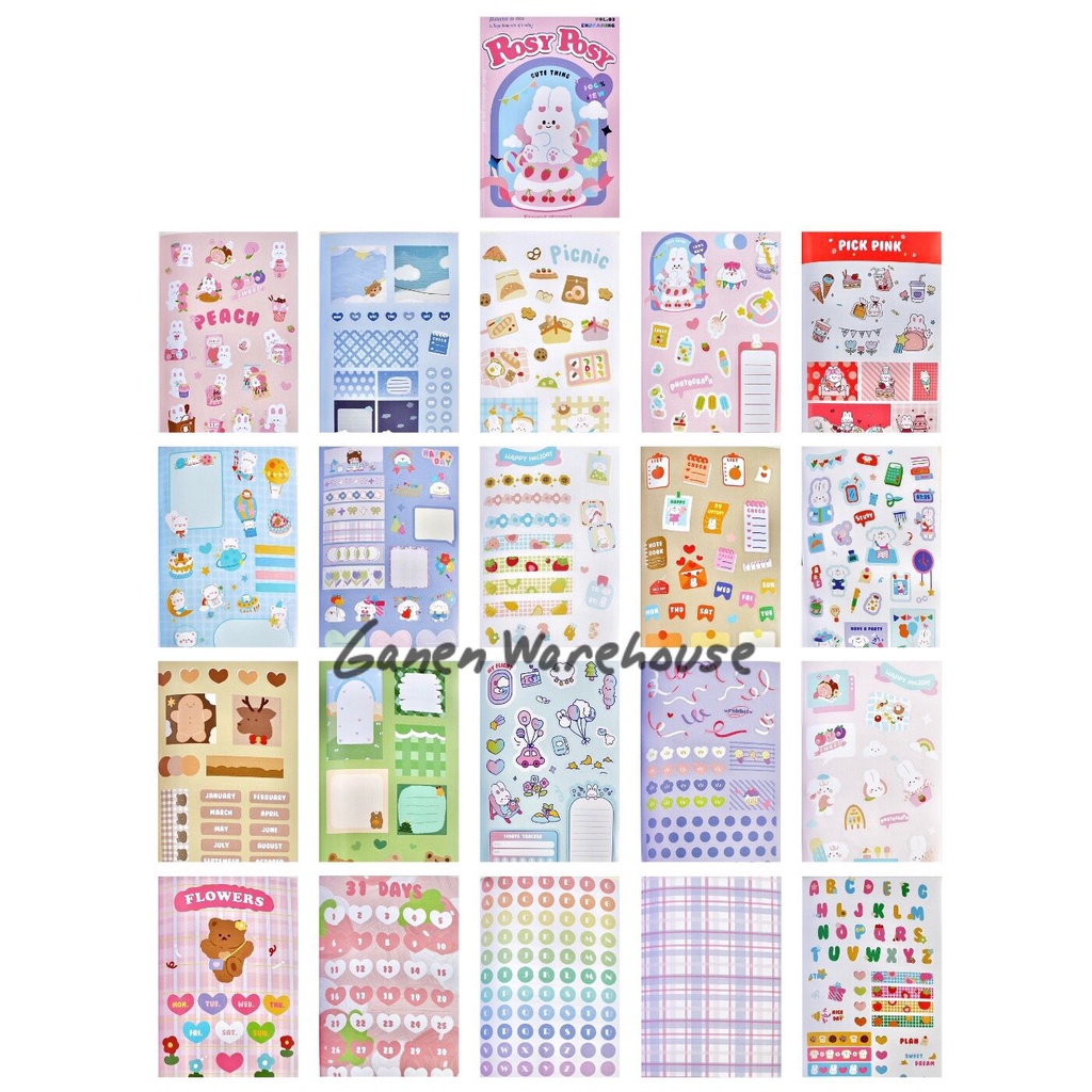 Jual [GW] Buku Stiker 20 Lembar Cute Sticker Book B5 DIY | Shopee Indonesia