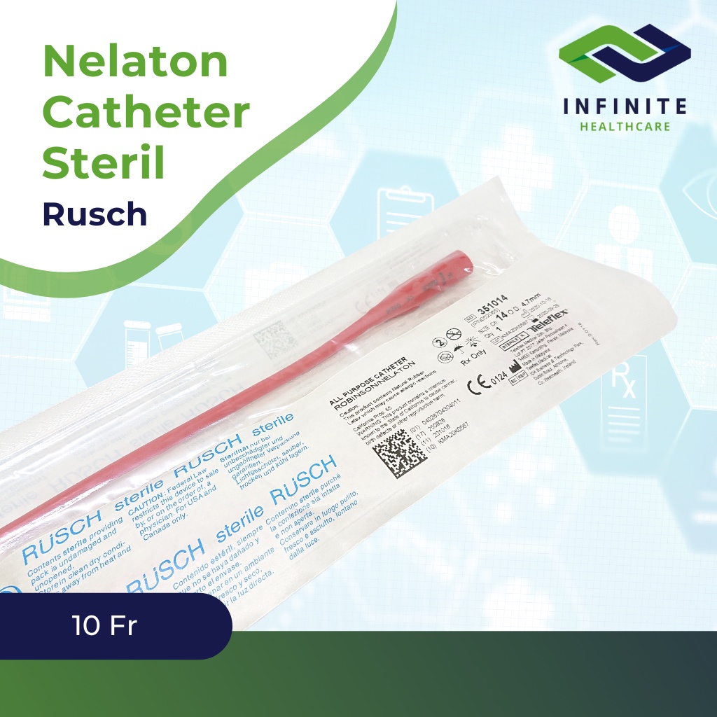 Jual Nelaton Catheter Steril Rusch Selang Nelaton Kateter Warna Merah ...