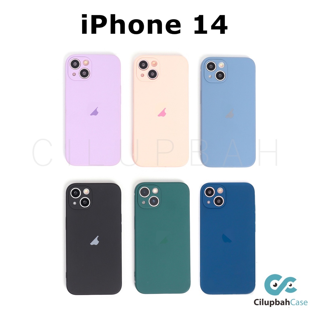 Jual Edge Silicone Matte Soft Case Lens Cover for iPhone 14 Plus Pro