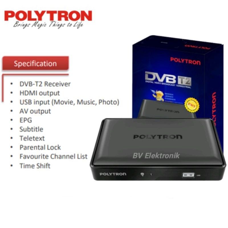 Jual STB Digital / Set Top Box POLYTRON TV Digital T2 DBV PDV 700 600 620 Original Shopee