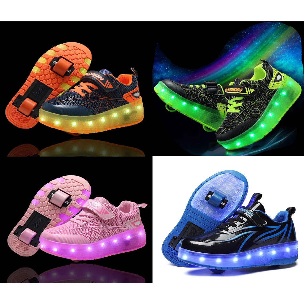 Jual Sepatu RODA LED Skate Single / Double Roller ( Sepatu Roda ...