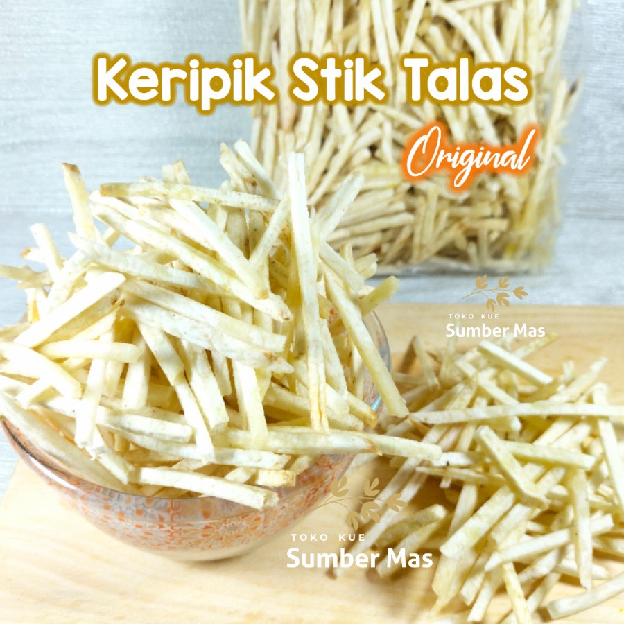 Jual KERIPIK STIK TALAS PUTIH ORIGINAL / SNACK KRIPIK TALAS BOGOR GURIH