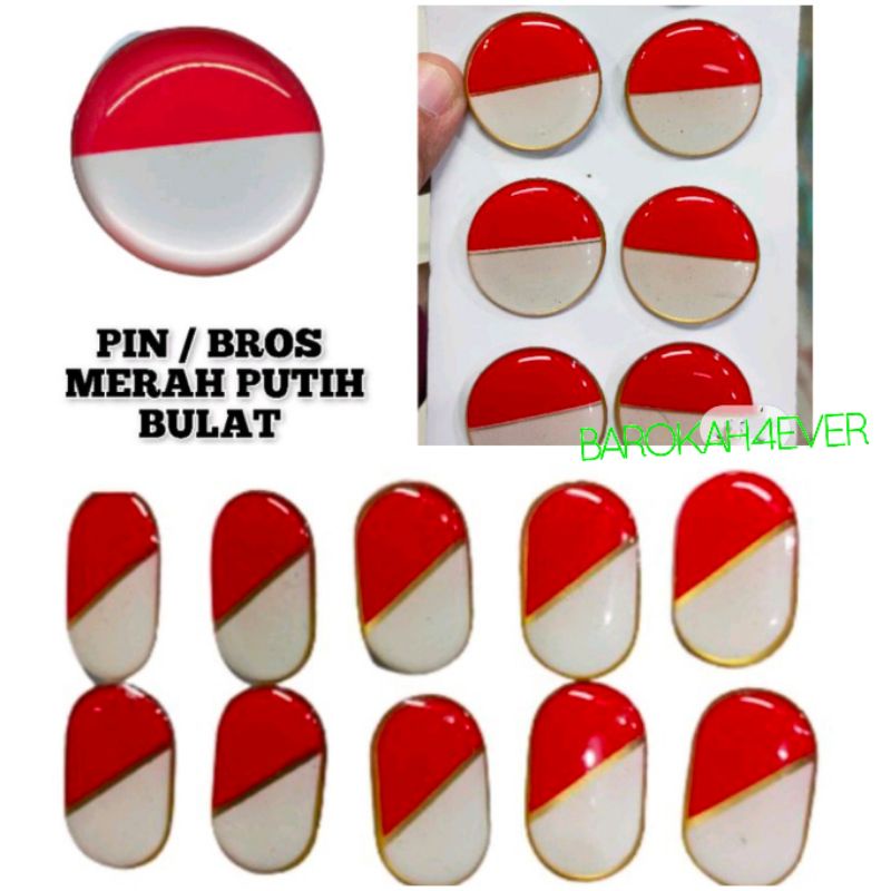 Jual PIN BROS MERAH PUTIH Bulat | Shopee Indonesia
