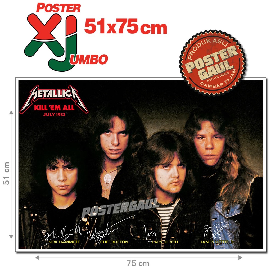 Jual Poster XJumbo METALLICA : KILL 'EM ALL #XJFJP164 - size 51 x 75 cm ...
