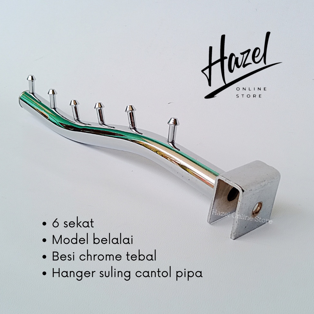 Jual Hanger Suling Cantol Pipa 6 Titik Gantungan Display Model Belalai ...