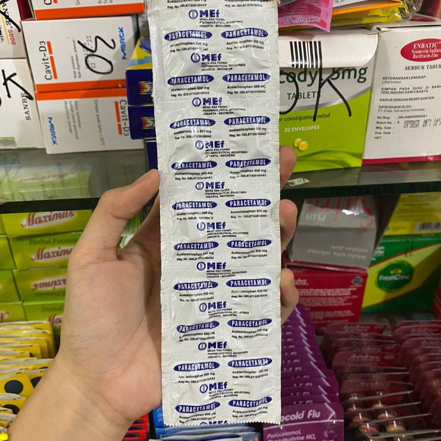 Jual Mef Paracetamol 500 mg isi 10 Kapsul Shopee Indonesia
