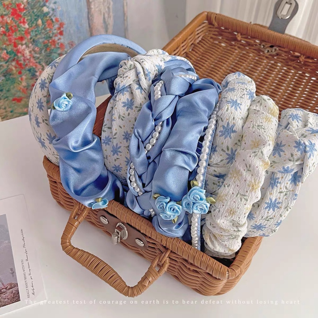 Jual Town Shell blue series korean head band / bando korea blue based