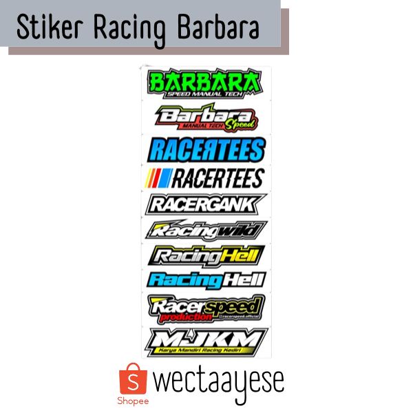 Jual Stiker RC5 barbara racing hell MJKM stiker motor - Stiker helm ...