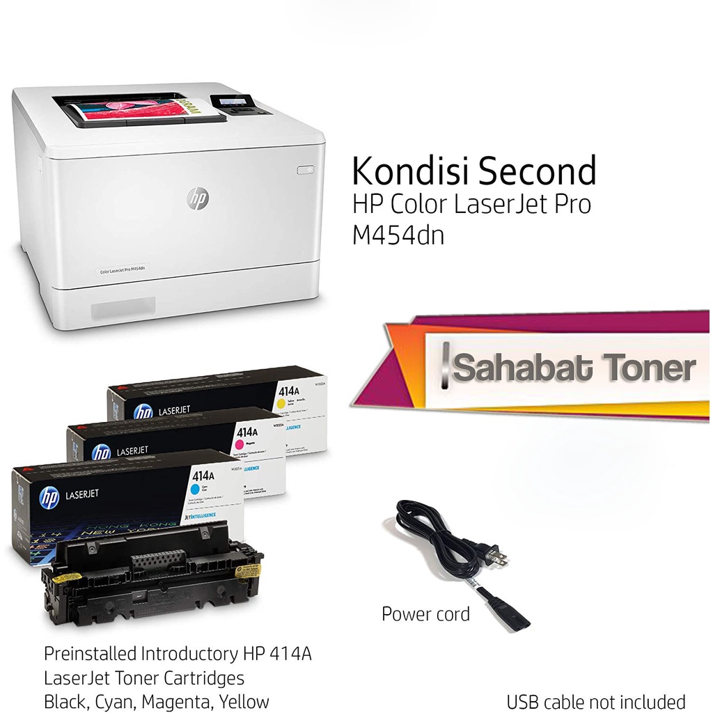 Jual Printer HP Color LaserJet Pro M454NW, SECOND Shopee Indonesia