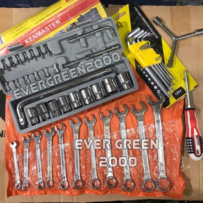 Jual Paket 3 Tool set : (Kunci Sok 27 pcs) + (Ring Pas set 11 pcs ...